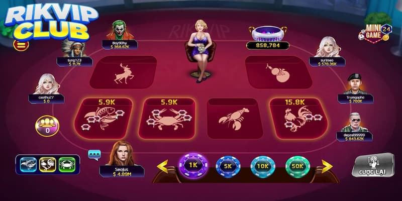 Bí quyết chơi thắng lớn trong game bầu cua Rik vip